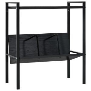 vidaXL estantería de 2 niveles madera de ingeniería negro 52x28x59 cm
