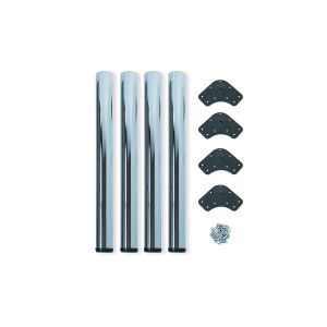 Emuca lote de 4 pés de mesa, diâmetro 60mm, h 830mm, aço, cromado