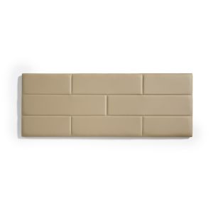 Cabeceira de cama 150 muro ladrillos de polipiel 152x57x5cm camel claro