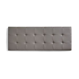 Cabeceira de cama 100 capitone cuadros polipiel 112x57x5cm gris