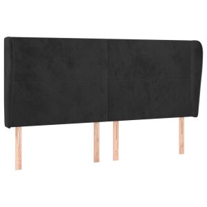 vidaXL cabecero con orejas de terciopelo gris claro 163x23x118/128 cm