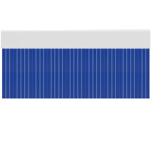 Porta PVC cortina onda azul opaco / 90 x 210