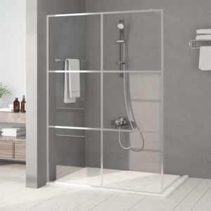 Divisória de chuveiro 140x195cm vidro transparente esg prateado