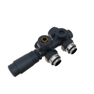 Emke válvula com termostato para radiador, g1/2", φ16/15mm, cinza antracite