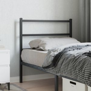 Cabeceira de cama 90 cm metal preto ptob4538