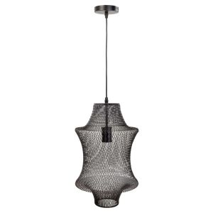 Candeeiro de teto em metal preto 29x29x40/120