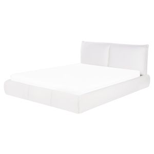 Cama bouclé vinay 160 x 200 cm branco