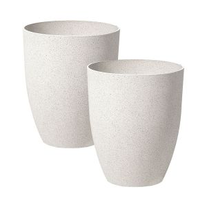 Conjunto de 2 vasos para plantas croton 43 cm branco creme