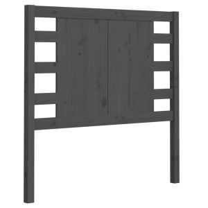 vidaXL cabecero madera maciza de pino gris 96x4x100 cm
