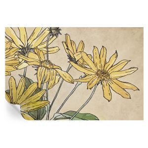 Papel de parede autocolante flores em aquarela 104x152 tulup