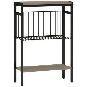 Mesa lateral 43x18x62,5 cm color gris Homcom, casa - mesas