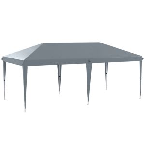 Tenda dobrável 585x295x270 cm aço, tecido oxford color gris Outsunny