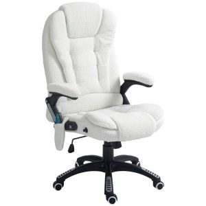 Cadeira de escritório poliéster branco 67x74x116 cm
