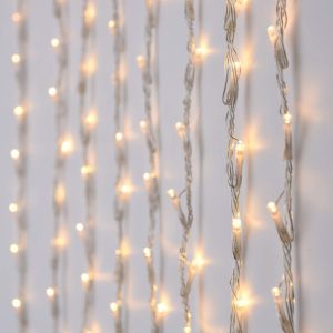 Cortina de luzes hydrangea branco 100x200x2 cm