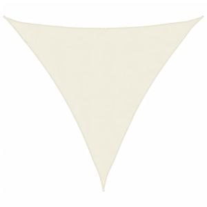 Para-sol estilo vela tecido oxford triangular 3x3x3 m cor creme