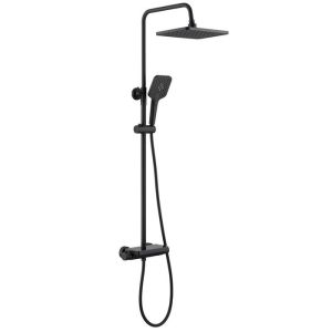 Coluna de chuveiro termostática - lonheo max - preto - altura ajustável - c