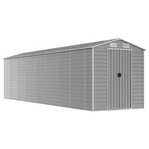Abrigo de jardim 191x810x198 cm aço galvanizado cinzento-claro