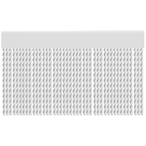 Tubo de cortina de porta PVC branco / 120 x 220