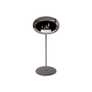 Lareira bioetanol ground steel high chromed silver 1