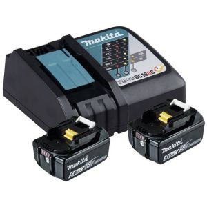 Pack de energia 2 baterias 5ah li-ion - carregador 18v