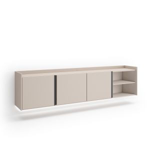 Móvel de tv, 207x35x50cm, suspensos, LED rf4718