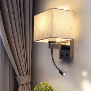 Nettlife lâmpada de parede LED integrado prateado 20x15CM