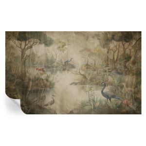 Papel parede adesivo cena da floresta 416x254 tulup