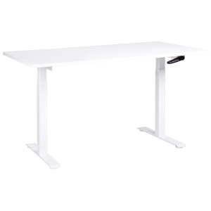 Secretária de pé ajustável manualmente destines 160 cm 72 cm branco