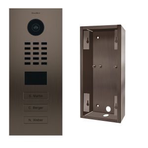 Ip doorphone 3 sinos bronze + stand