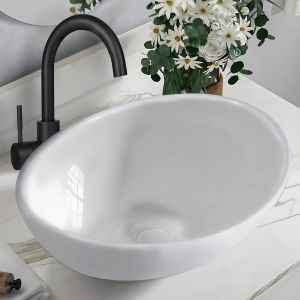Nettlife lavatório ceramico branco 41x33