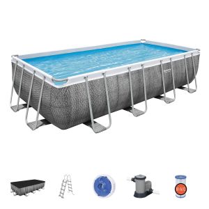 Piscina desmontável tubular Bestway power steel ratã 549x274x122 cm co