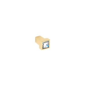 Puxador para mobiliário, zamac e cristal, com 13 x 21 mm de diâmetro