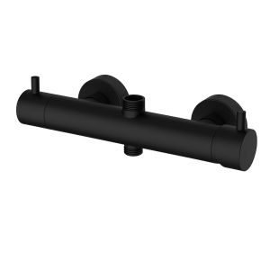 Kibath torneira monocomando de coluna para duche t, em preto em latão
