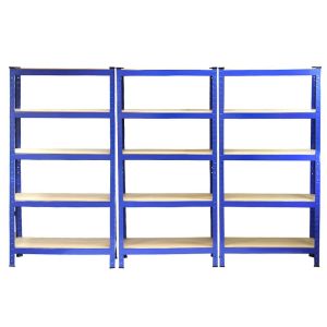 10 prateleiras para serviço pesado azul 75 cm de largura x 30 cm de altura