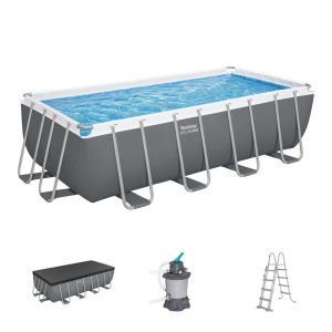 Bestway steel pro max piscina tubular retangular removível 488 x 244 x