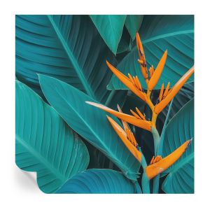 Papel de parede adesivo flores folhosas 250x250 tulup