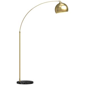 Candeeiro de pé 115x30x170-180 cm metal e vidro color amarillo Homcom