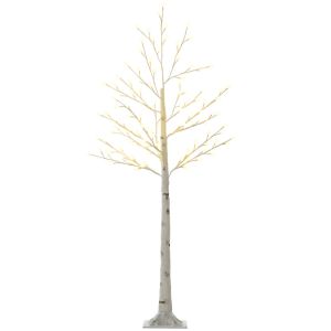 Árvore com luze 20x20x150 cm pp color blanco Homcom, casa - decoração