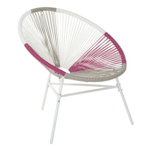 Cadeira de jardim acapulco rattan sintético fucsia