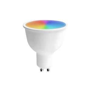Lâmpada de foco led wifi inteligente gu10 5w equi.25w 380lm rgbww regulável
