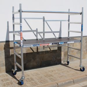 Andaime dobrável xtrem 75x190x3 metros + guarda-corpo
