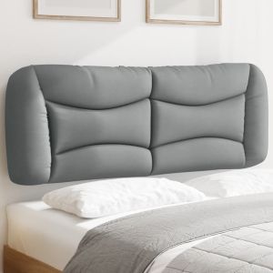 Almofadão de cabeceira 120 cm tecido cinzento-claro ptob4177