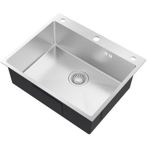 Pia de cozinha - cecipa max - 60x49cm - inox - 1 cuba - 3 furos pré-perfura