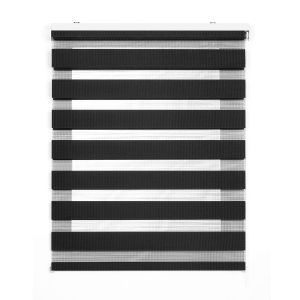 Storesdeco| estore de rolo dia/noite duplo em tecido cinzento, 140 x 250 cm