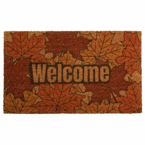 Capacho de PVC impresso castanho 45x75