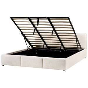 Sommier com arrumação bousse bouclé branco creme 180 x 200 cm