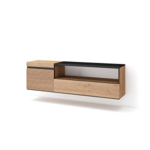 Móvel de tv, 150x35x45cm, carvalho, suspensos rf3299