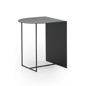 Mesa lateral de metal preto, 45x40x51cm