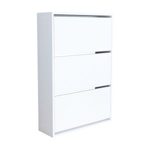 Sapateira sokndal com 3 portas metálicas 104x50x15cm cinzento  [en.casa]