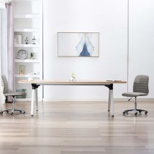 Cadeiras de jantar 2 pcs tecido cinzento-claro ewg5966